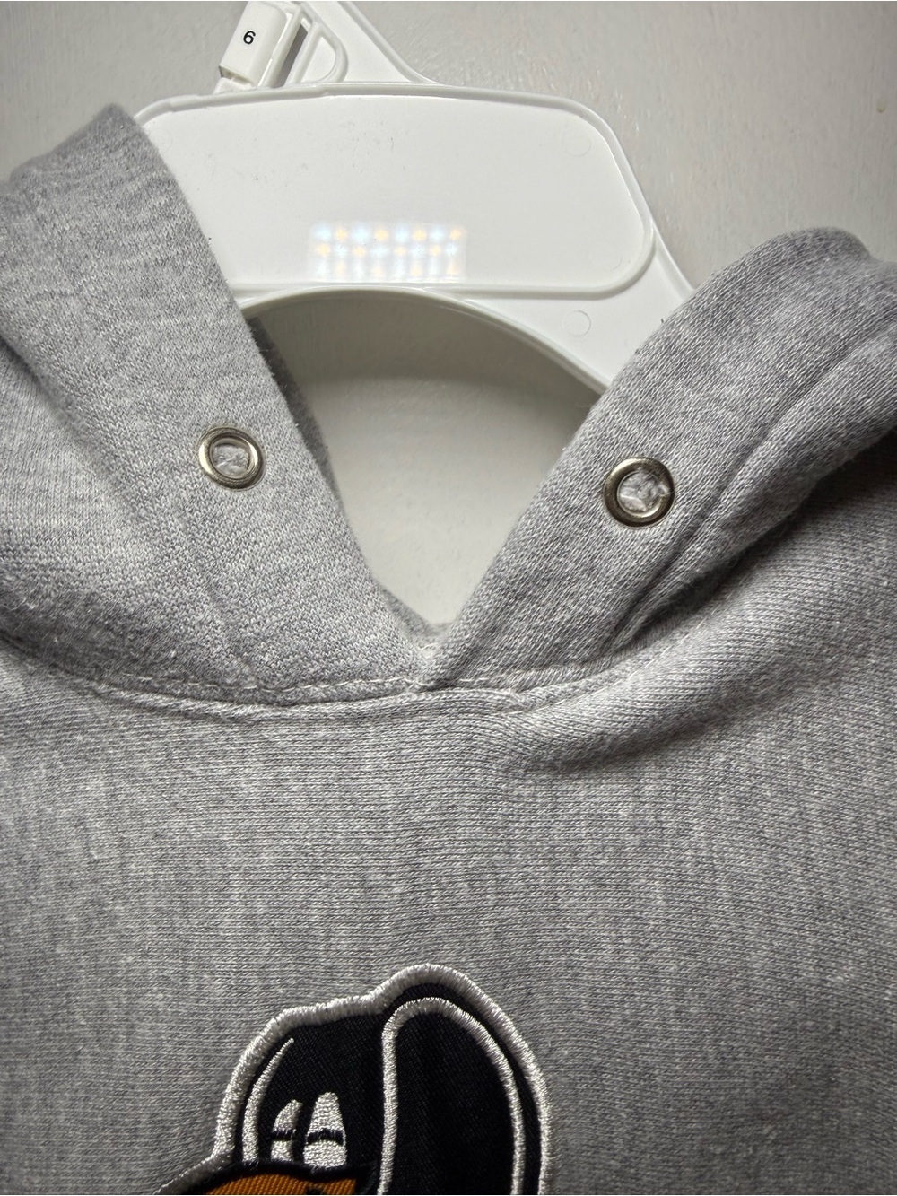 Steve & Barry's Vintage 90's Gray Penguin Graphic Hoodie "Not Listening" Kids L - Picture 3 of 7